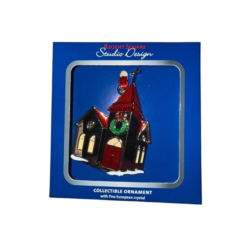Regent Square Studio‎ Design Church Chapel Hanging Christmas Ornament w/